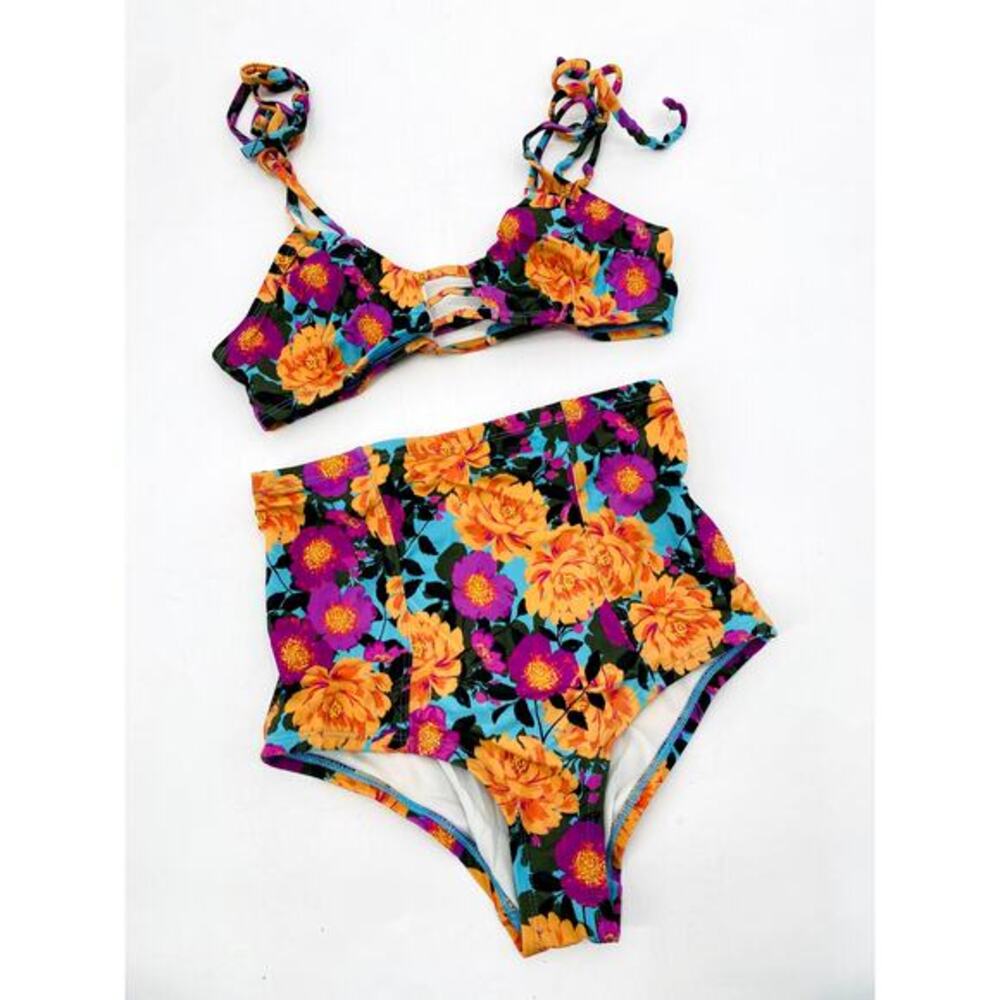 Urban Outfitters floral‎ high waisted bikini